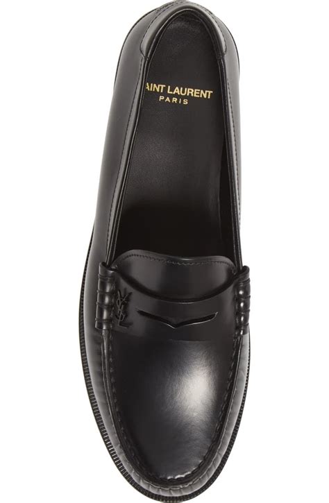 ysl black loafers|saint laurent ladies loafers.